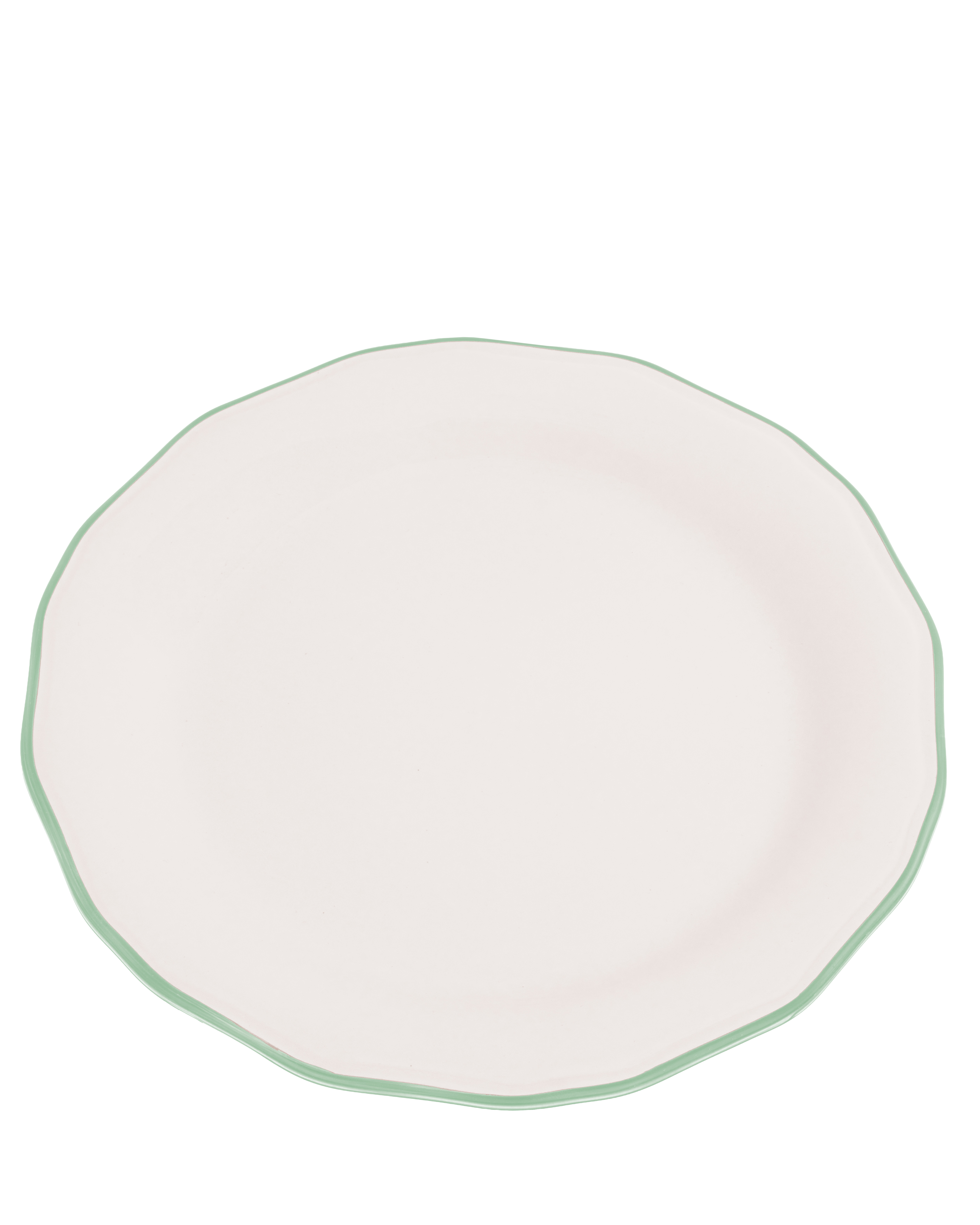 Asolo Platzteller with grün rim — Zafferano