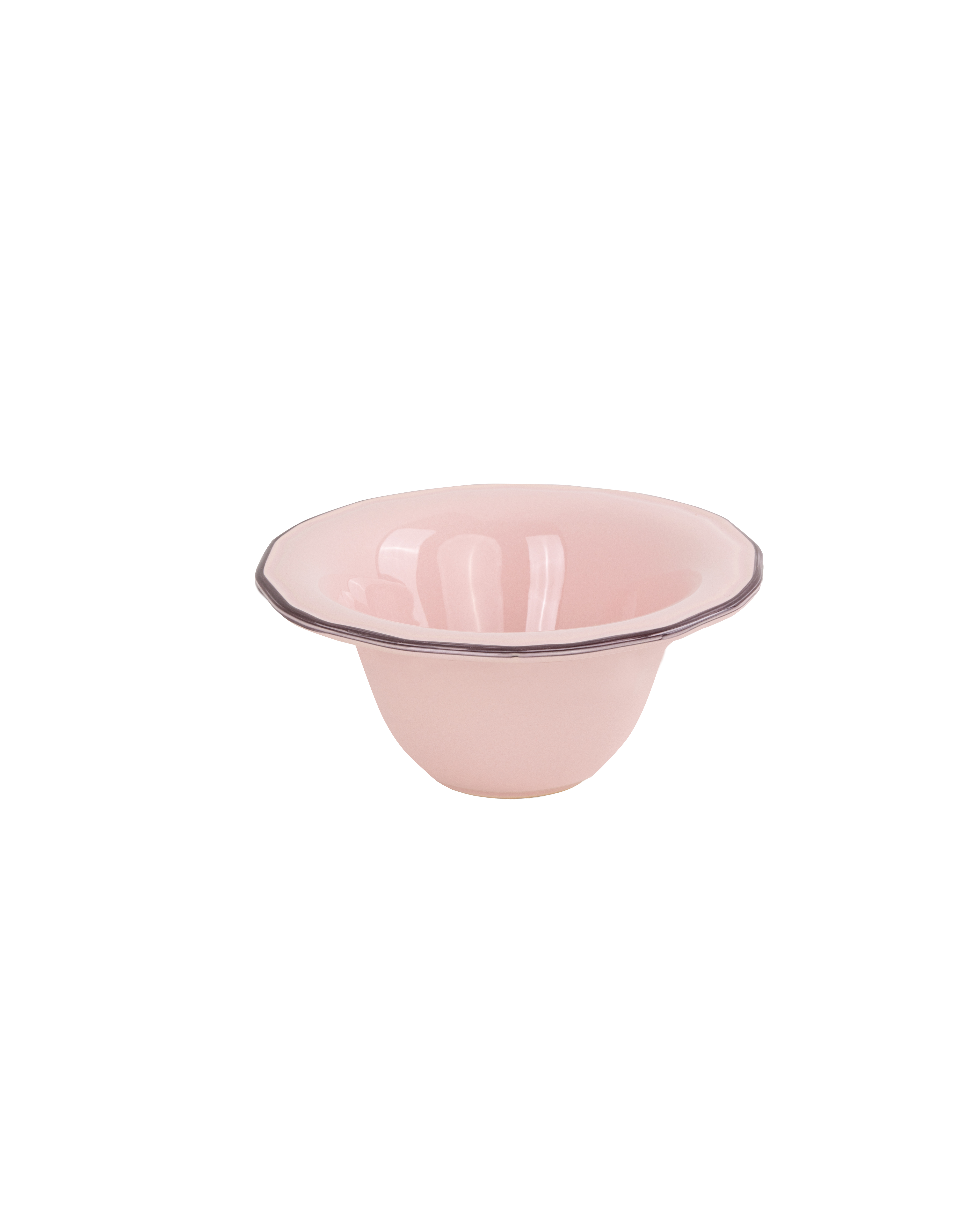 Asolo coppetta da dessert with superficie rosa con bordo marrone — Zafferano