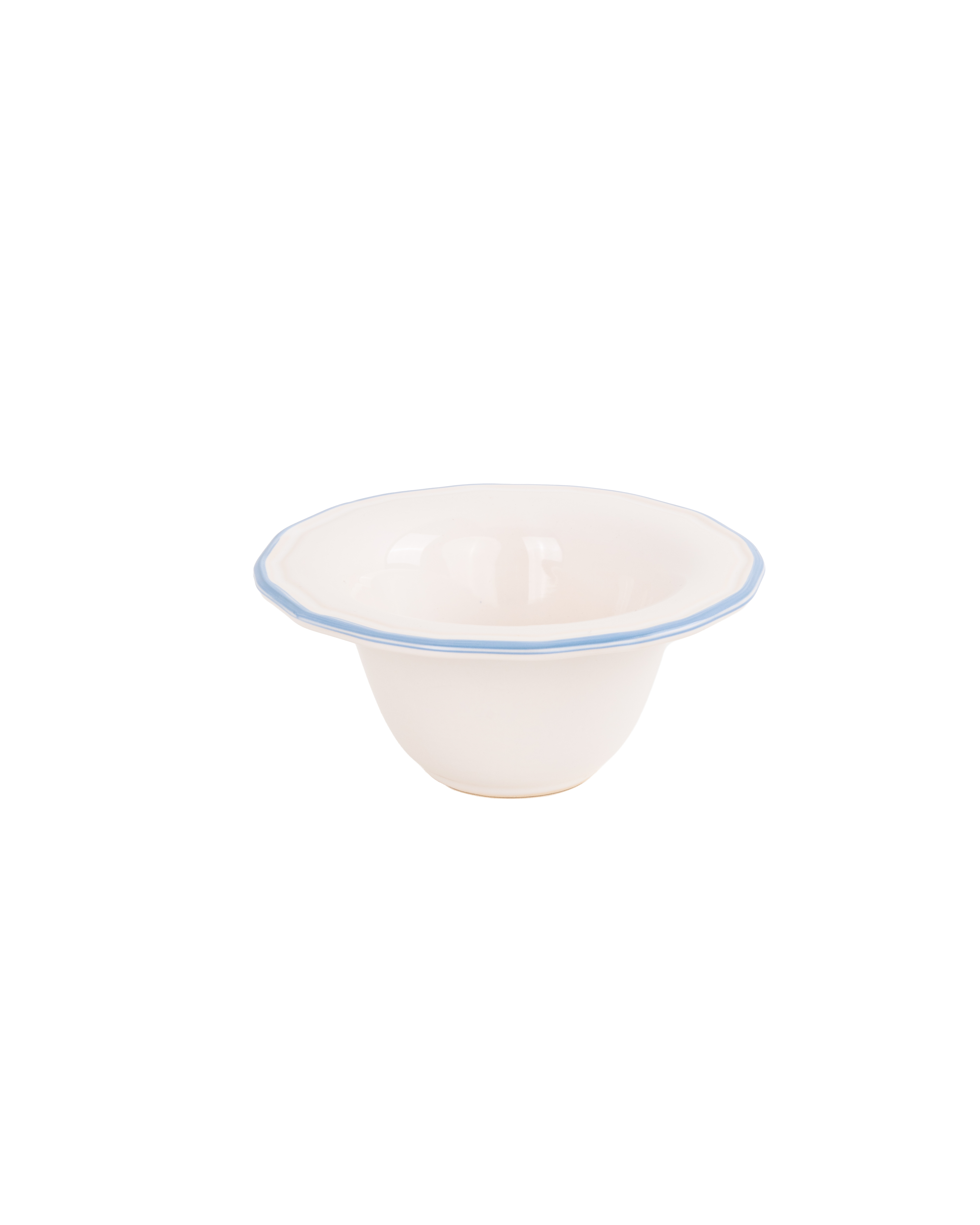 Asolo dessert bowl with blue rim