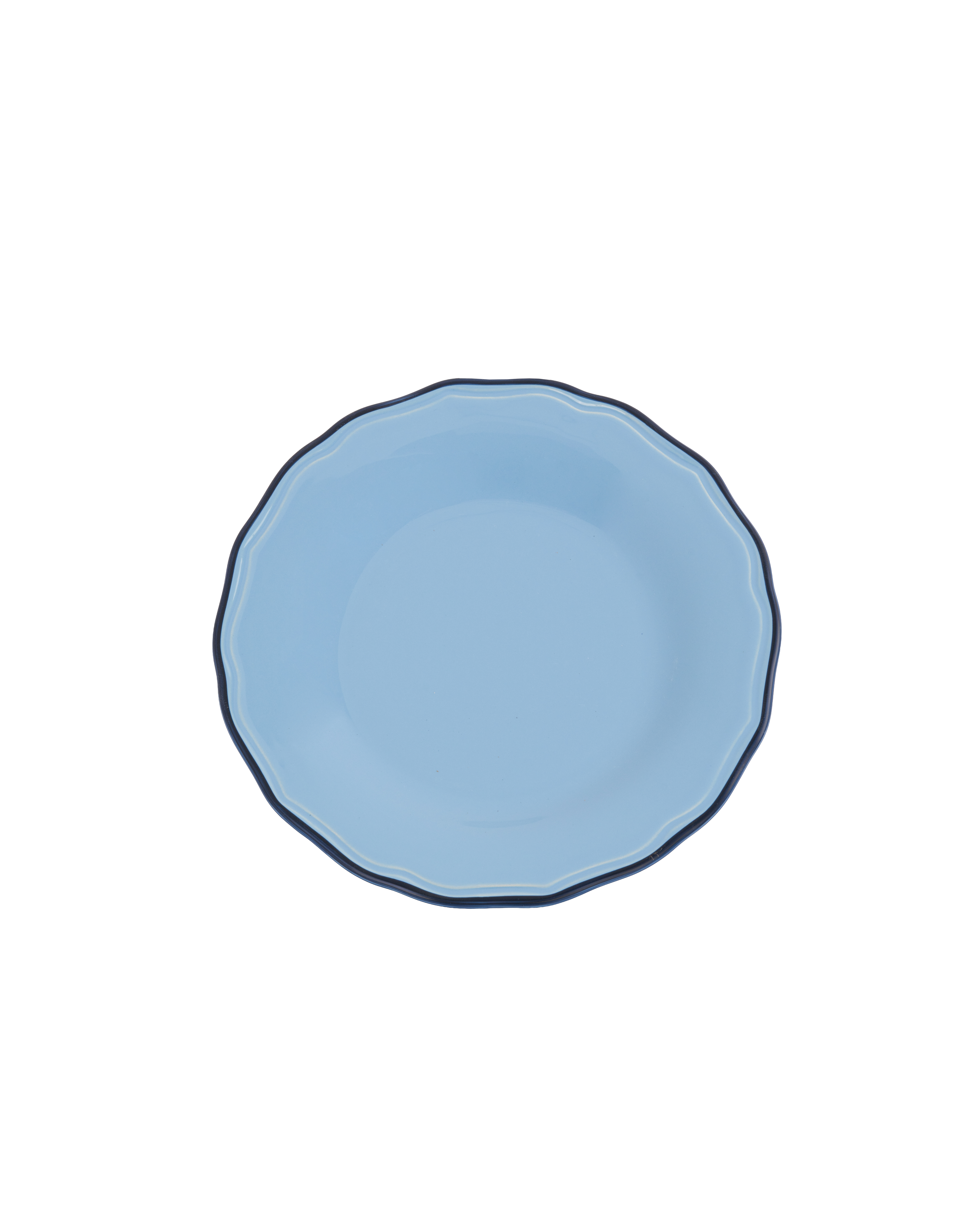 Asolo Dessertteller with blau rim — Zafferano