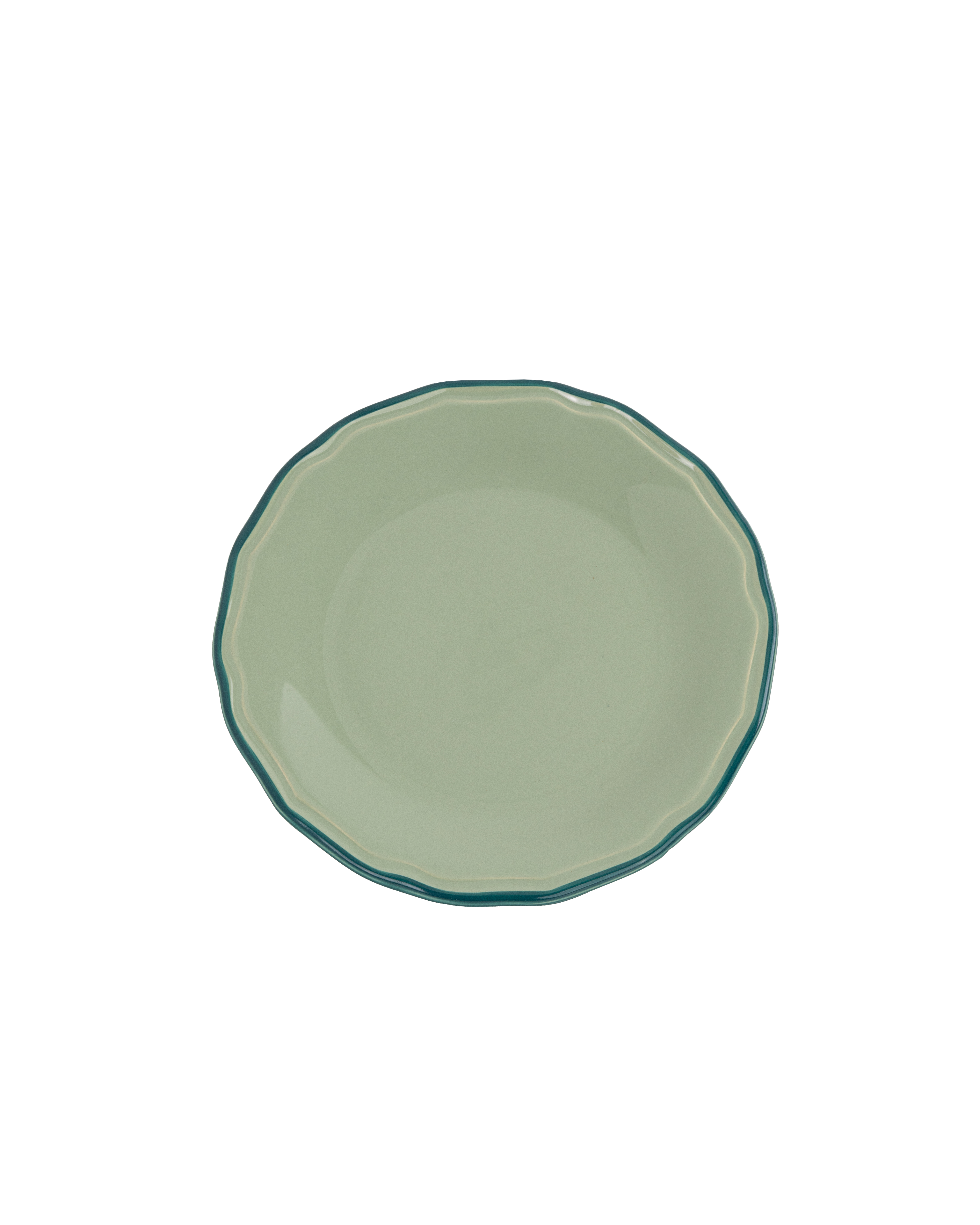Asolo Dessertteller with grün rim — Zafferano