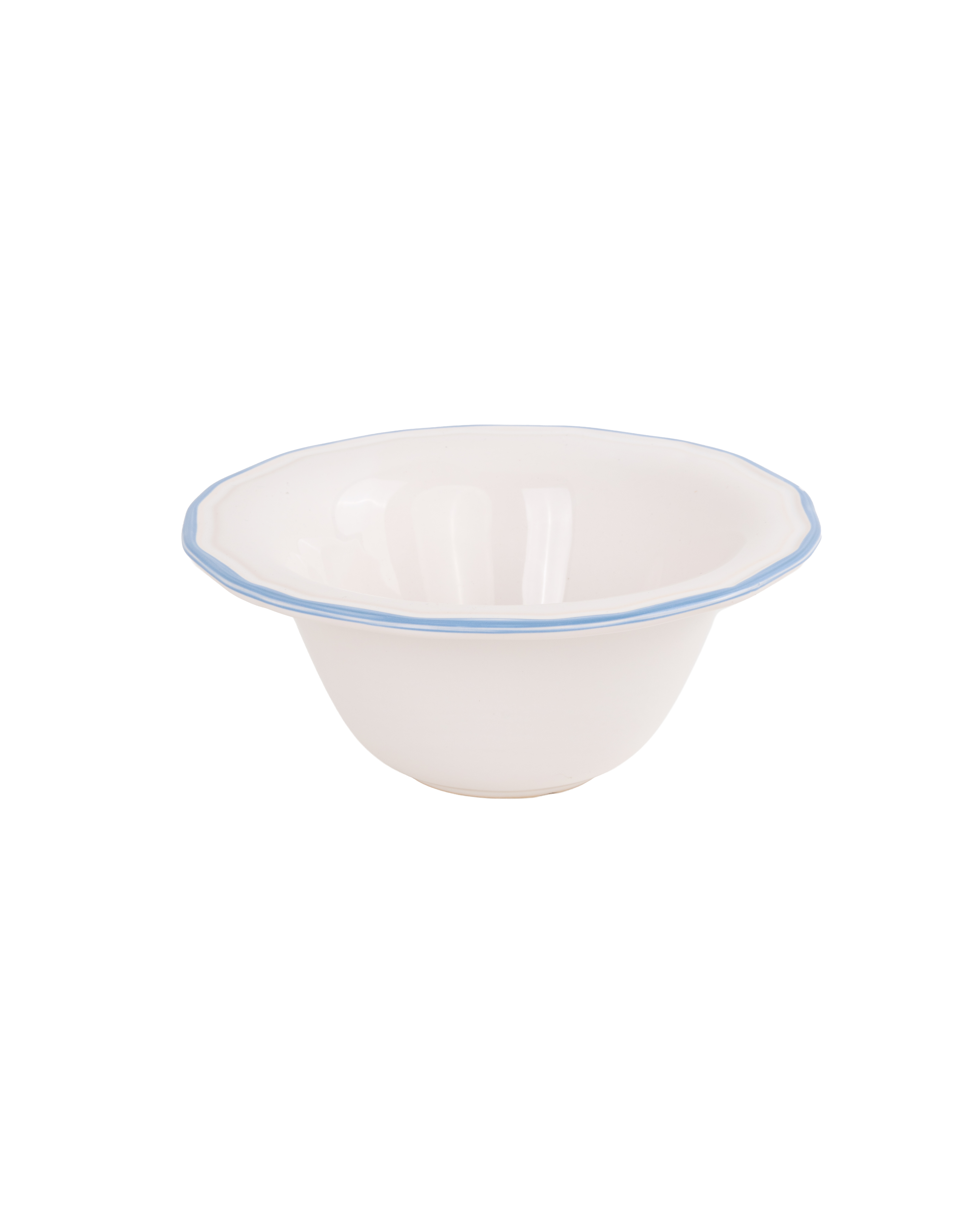 Asolo individual bowl with blue rim