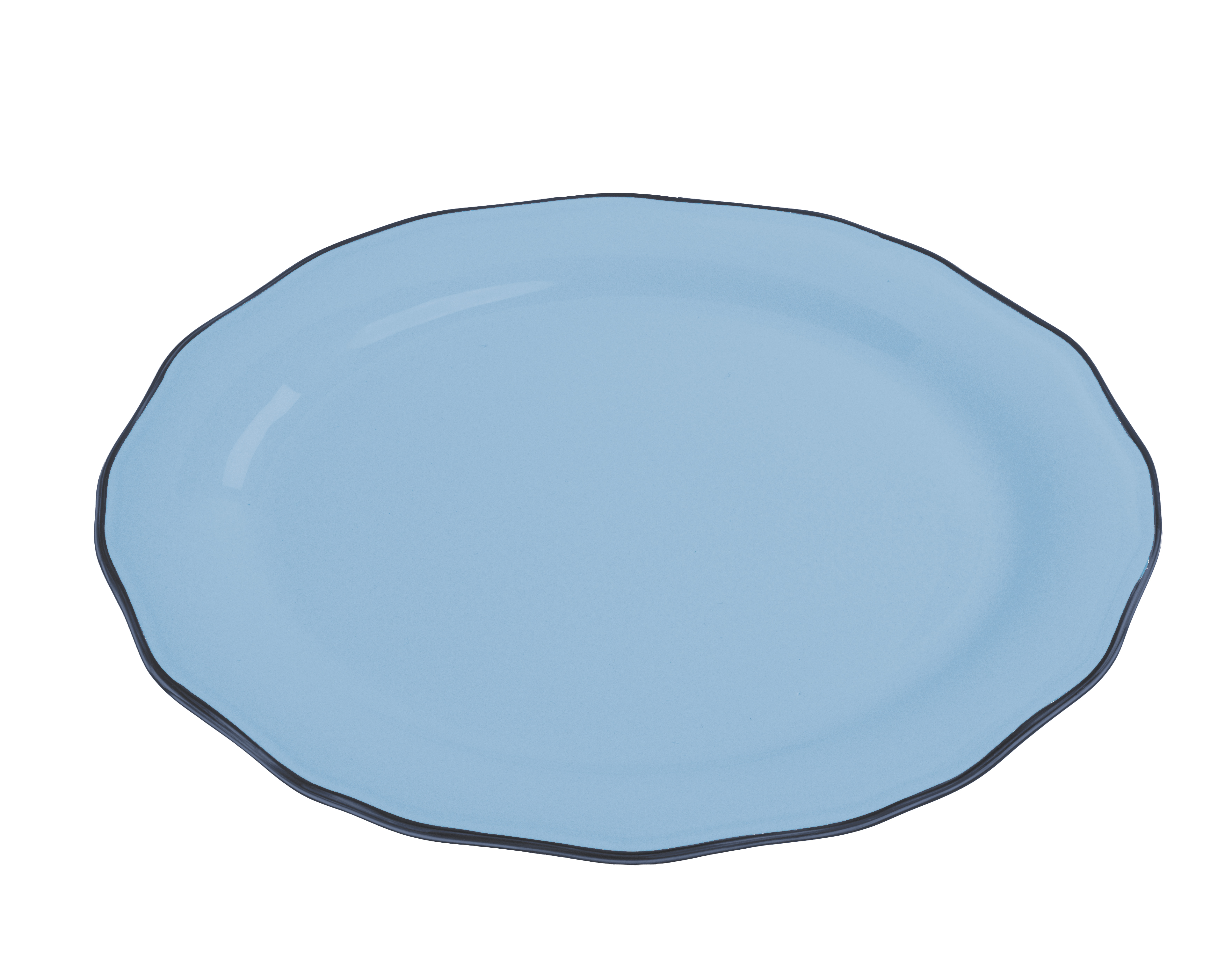 Asolo ovalni krožnik with modra rim — Zafferano