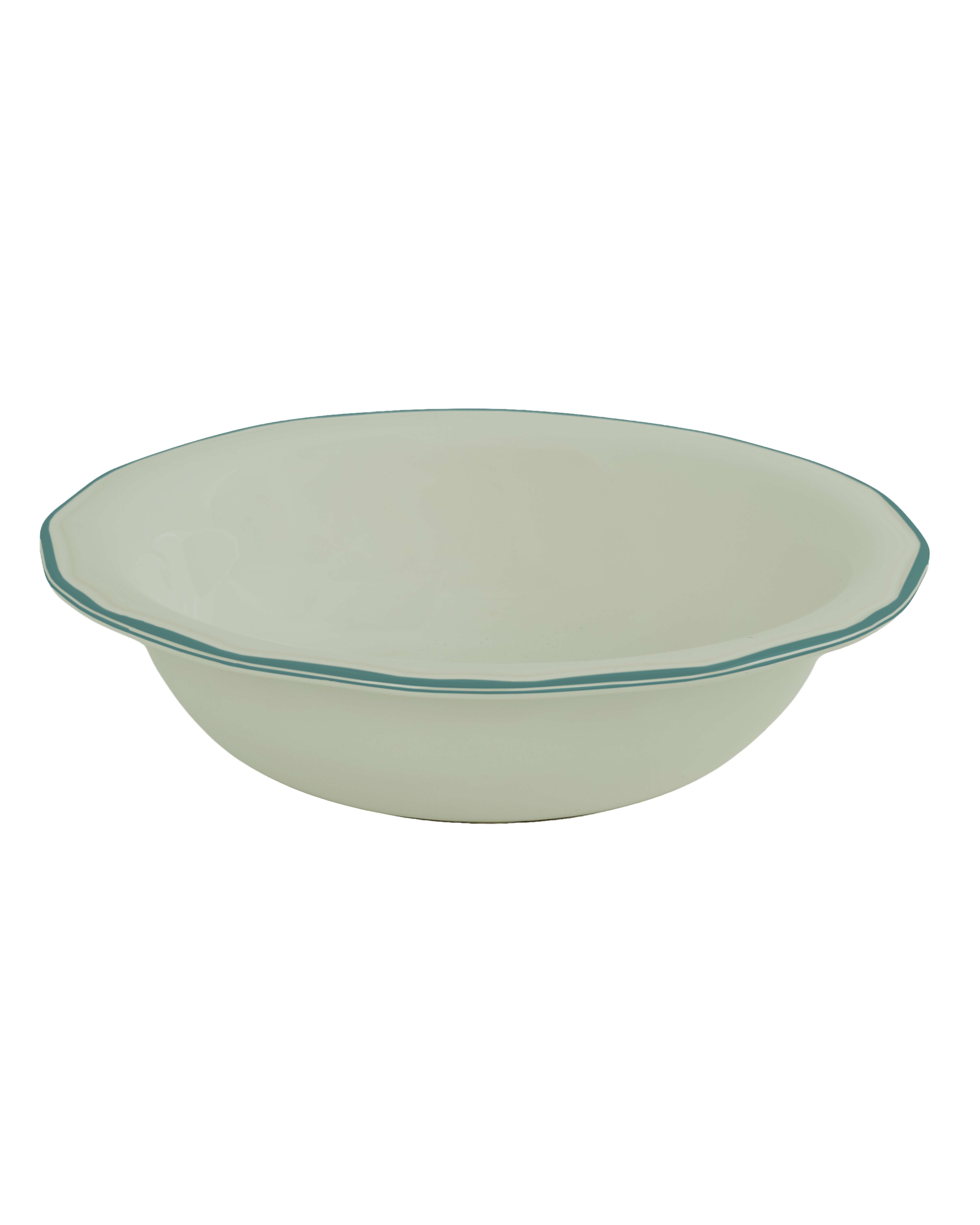 Asolo salad bowl with green rim