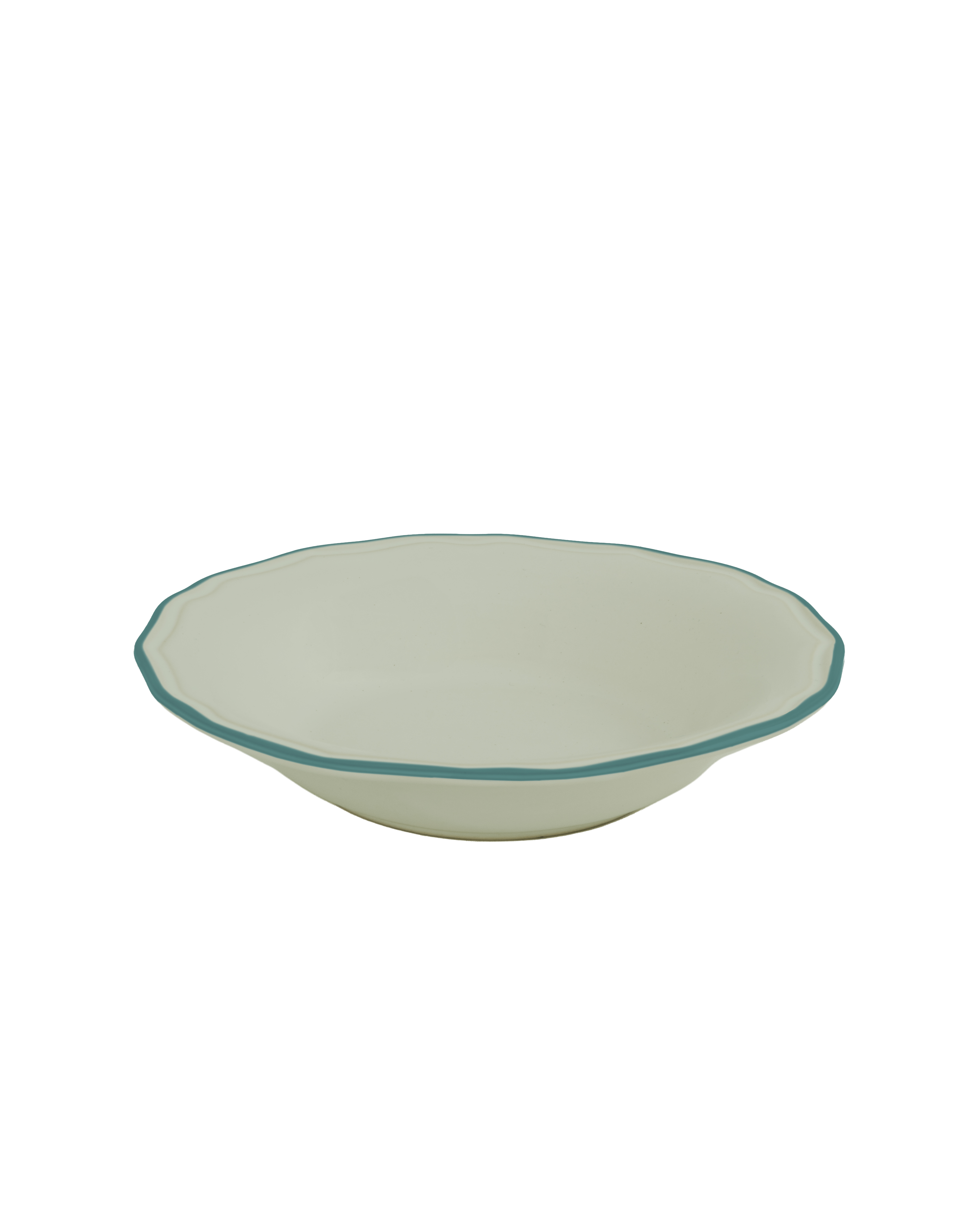 Asolo Suppenteller with grün rim — Zafferano