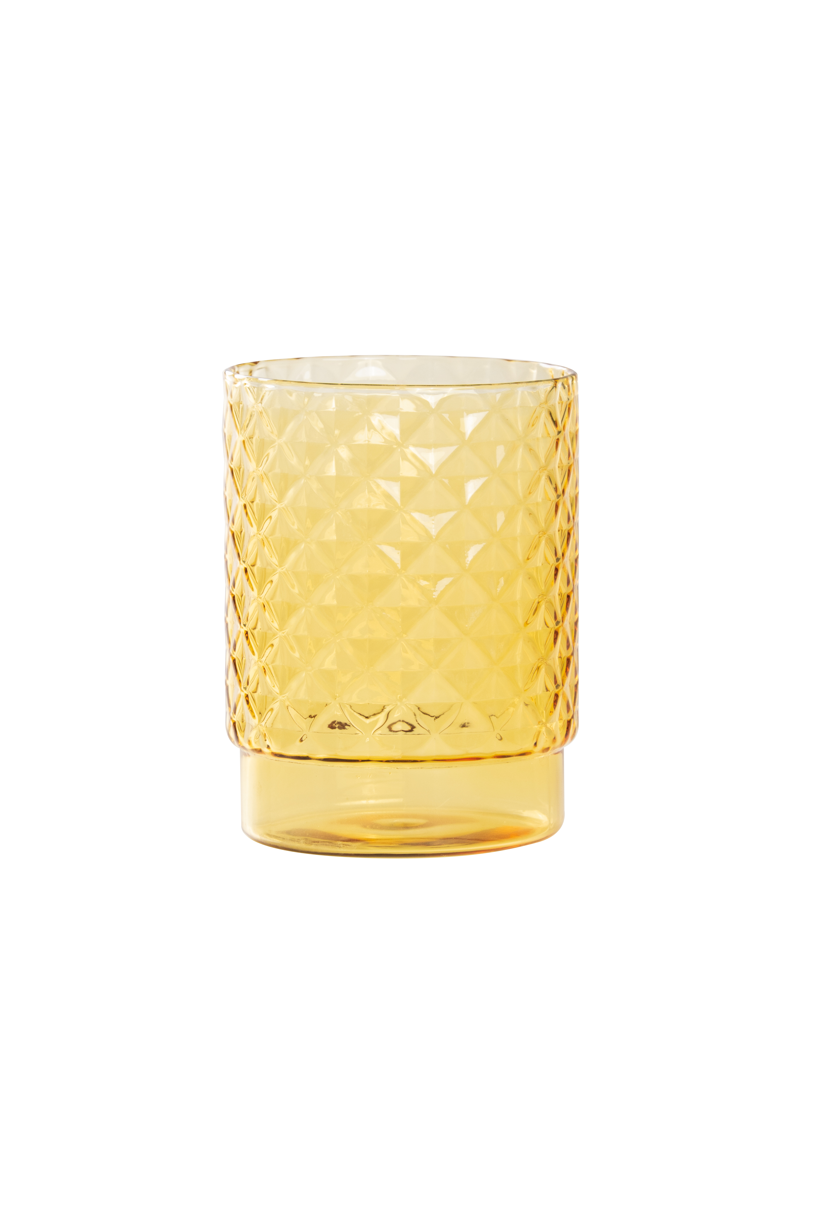 Isolano bicchiere in borosilicato — giallo oro — set da 4 — Zafferano