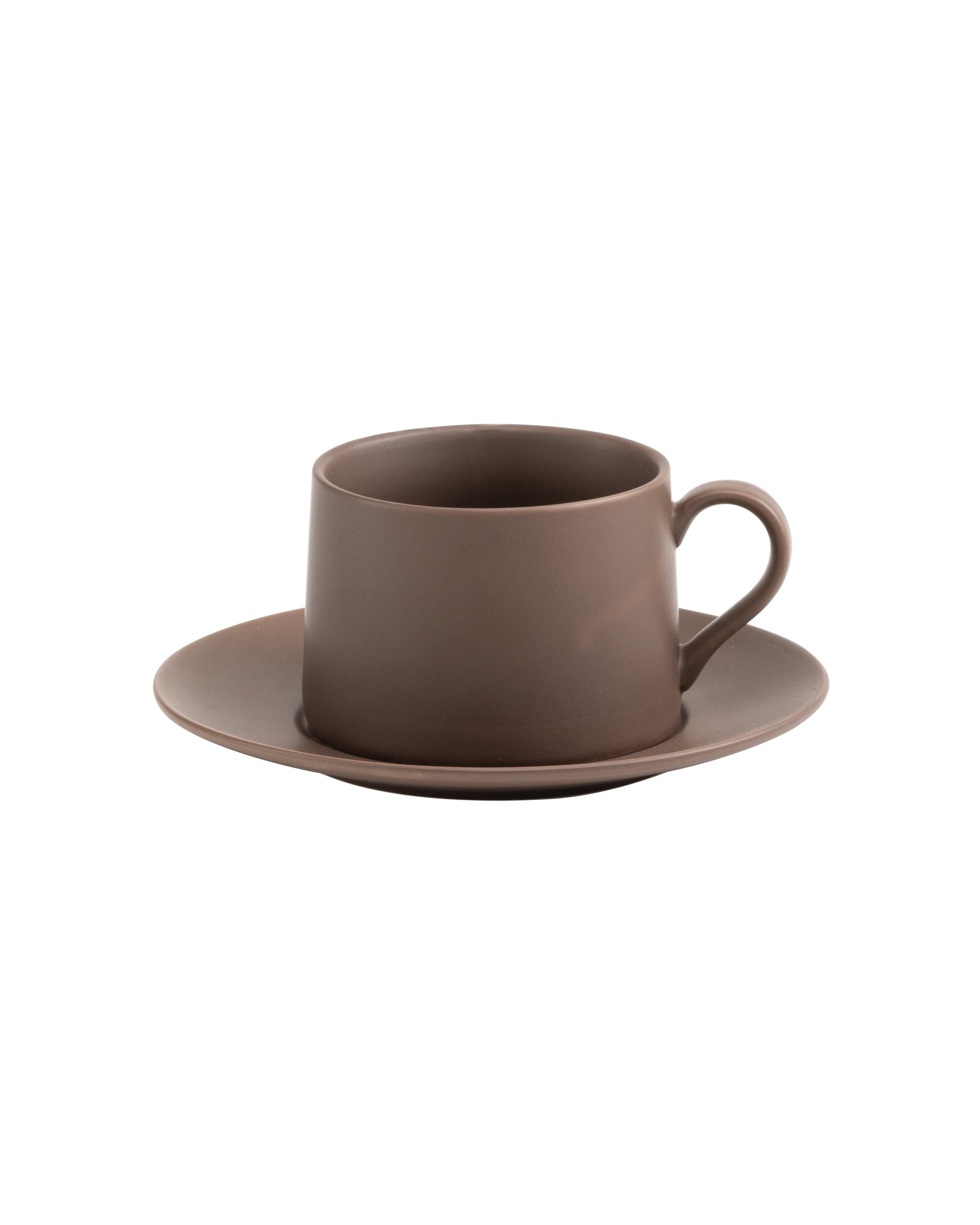 Levante Teetasse mit Untertasse — braun — 2er-Set — Zafferano