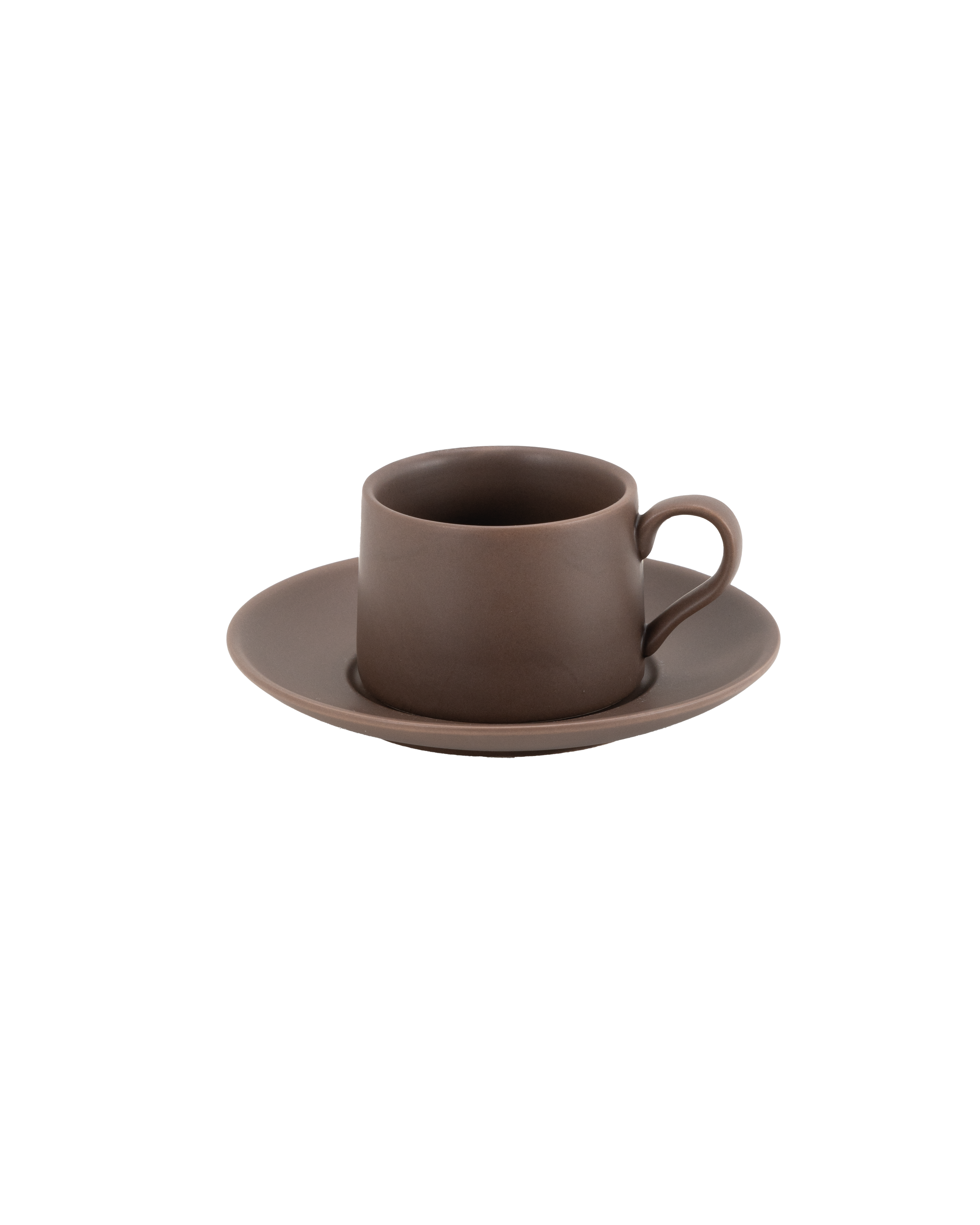 Levante Kaffeetasse mit Untertasse — braun — 2er-Set — Zafferano