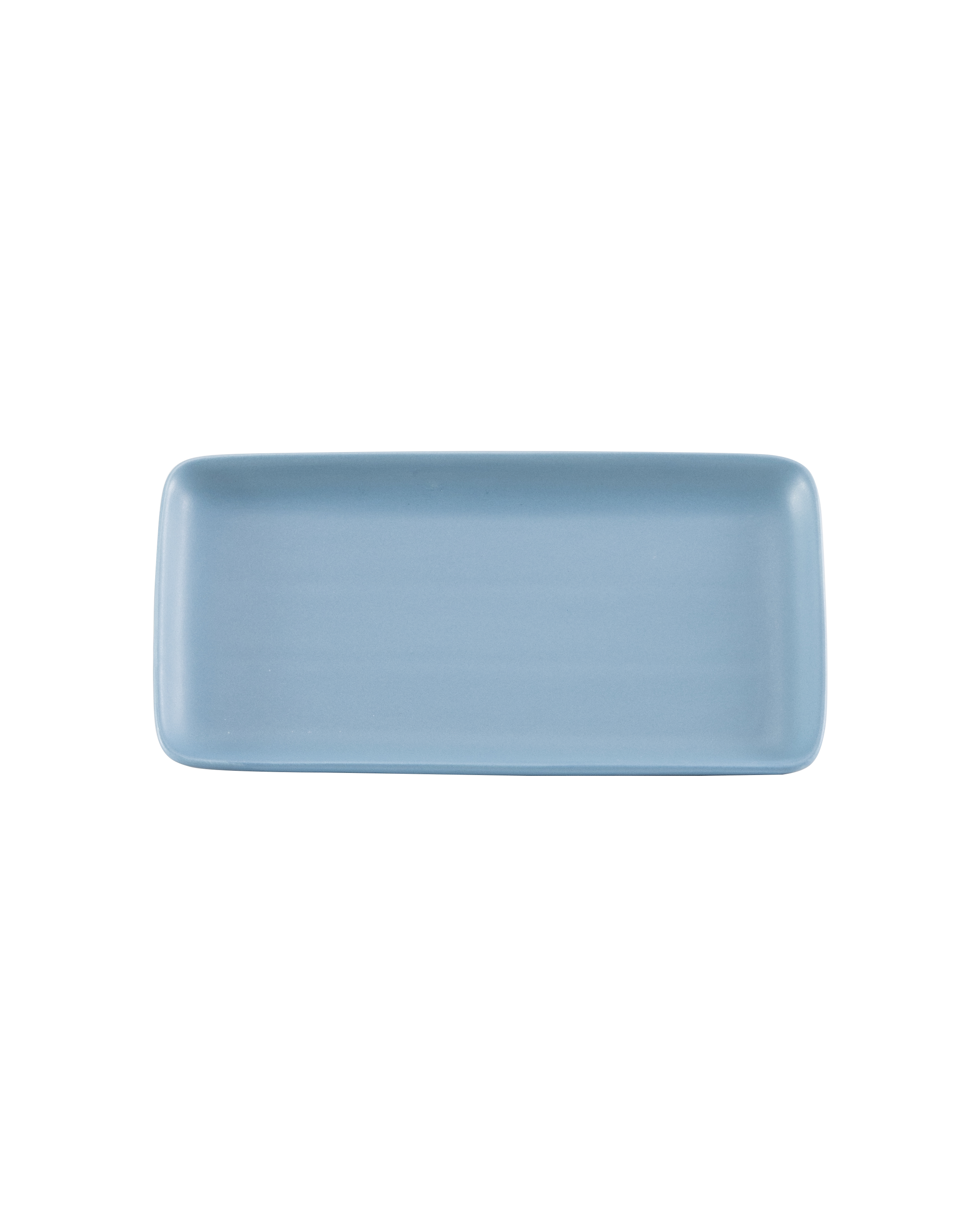 Levante rectangular plate — avium blue — set of 2