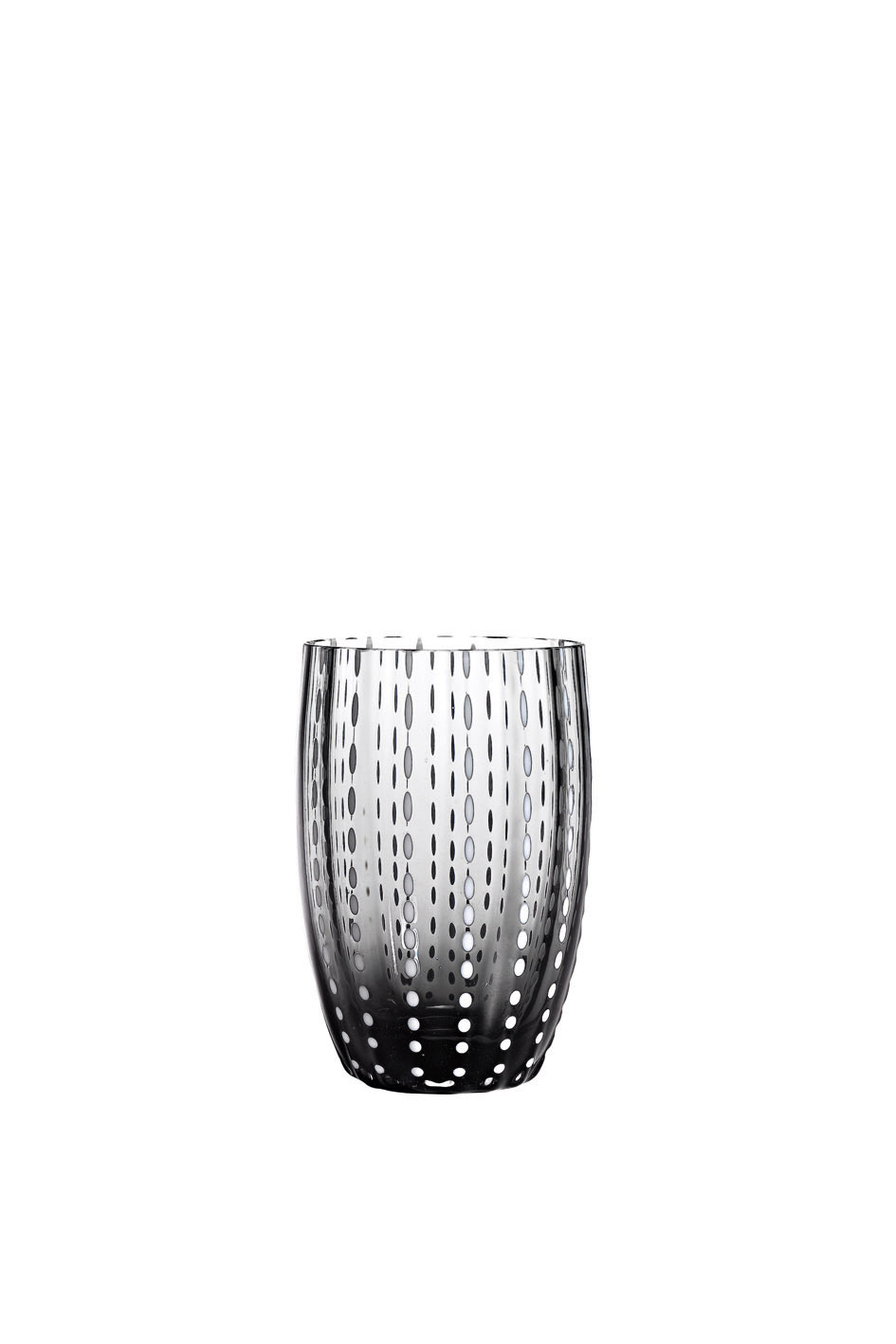 Perle Trinkglas — grau — 2er-Set — Zafferano