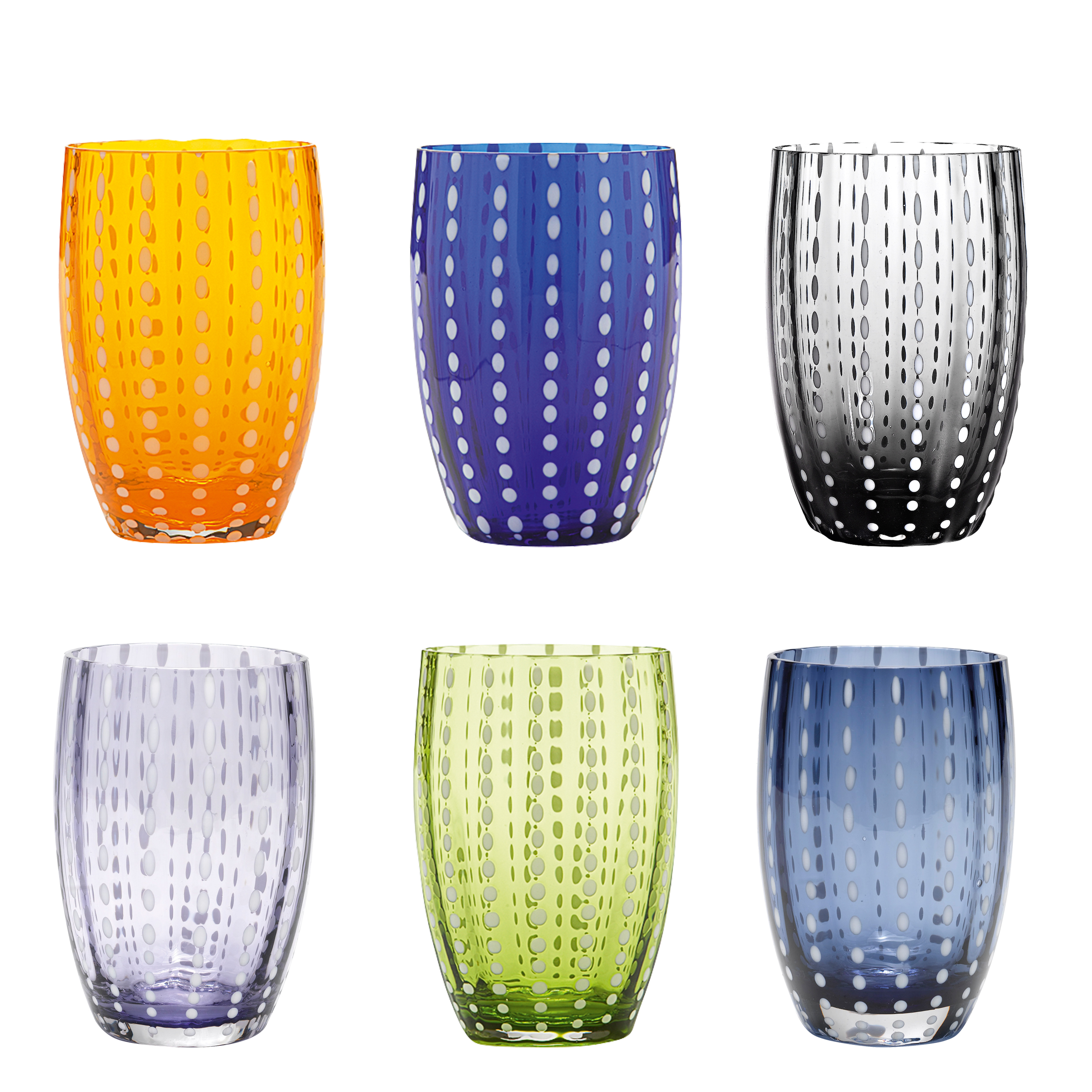 Perle bicchiere — colori assortiti — set da 6 — Zafferano