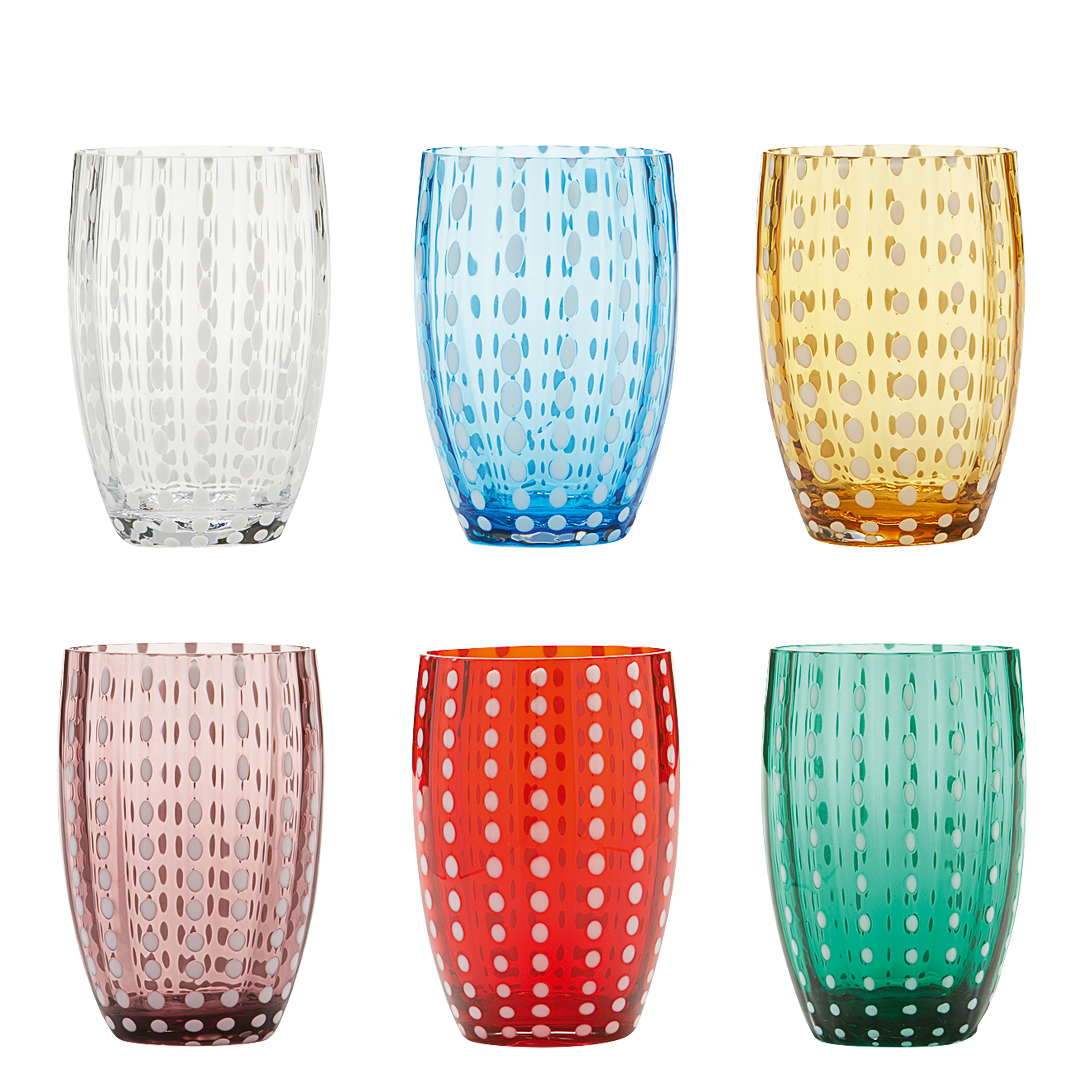 Perle bicchiere — colori assortiti — set da 6 — Zafferano